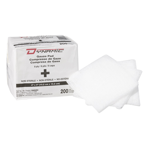 &eacute;ponge de gaze Dynamic, Tampon, 4" lo x 4" la, Dispositif m&eacute;dical Classe 1 Sécurité Médic