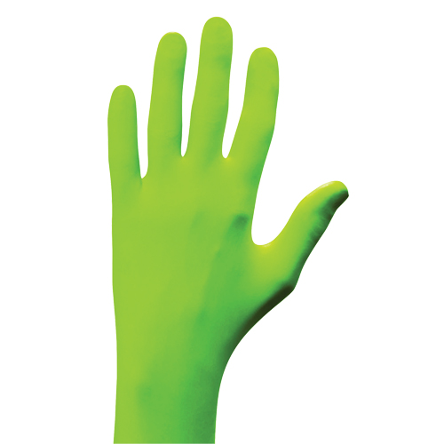 Gants N-Dex, Petit, Nitrile, 5 mils, Sans poudre, Vert Sécurité Médic