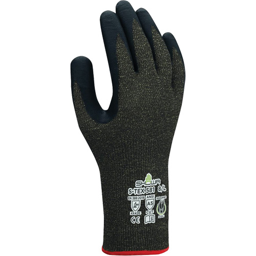 S-TEX&reg; 581 Cut Resistant Gloves, Size 6/Small, 13 Gauge, Foam Nitrile Coated, Stainless Steel/Kevlar&reg; Shell, ANSI/ISEA 105 Level 5/EN 388 Level E Sécurité Médic