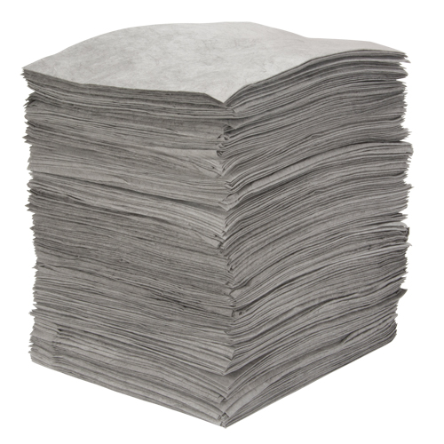 Premium Meltblown Sorbent Pads, Universal, 15" x 18", 30 gal. Absorbancy Sécurité Médic