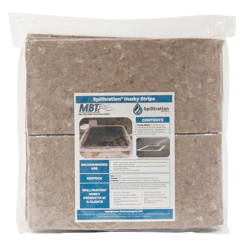 Spilltration Husky Strips, Oil Only, 64" x 8", 4 gal. Absorbancy Sécurité Médic
