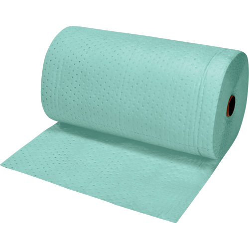Rouleaux absorbants li&eacute;s de premi&egrave;re qualit&eacute;, Lourd, 150' lo x 30" la, Absorption 50 gal. Sécurité Médic