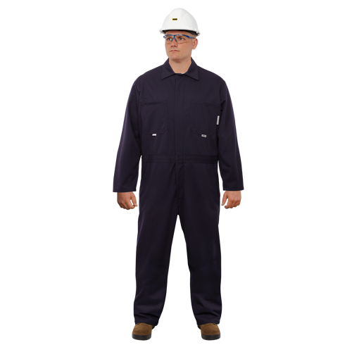 Combinaison ignifuge contre l'arc &eacute;lectrique UltraSoft, Taille 46, Bleu marine, 12,4 cal/cm2 Sécurité Médic