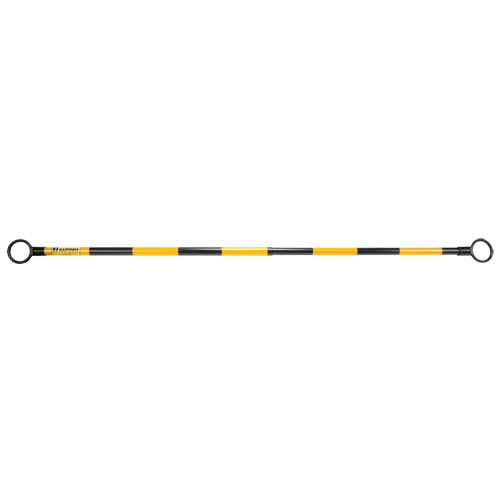Telescopic Barricade Bar, 85" Extended Length, Black/Yellow Sécurité Médic