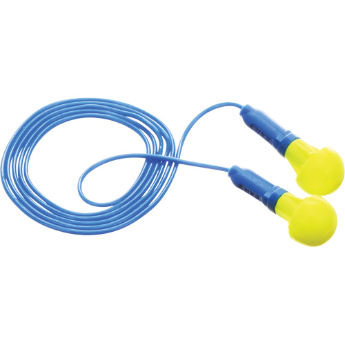 Bouchons d'oreilles E-A-R Push-Ins, Avec cordon, Paire - Sac en poly, 28/23 dB NRR, Taille unique Sécurité Médic