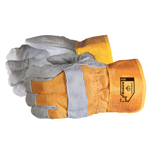 Endura&reg; Fitters Gloves, 2X-Large, Split Leather Palm, Cotton Inner Lining Sécurité Médic