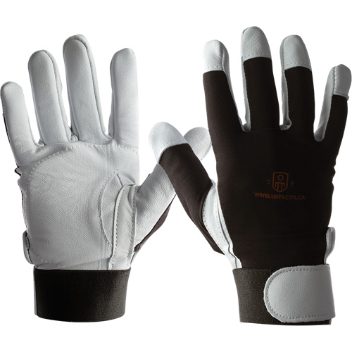 Gants IMPACTO AIRGEL, Taille Grand, Paume Cuir perl&eacute; Sécurité Médic