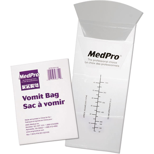 Sacs pour v&ocirc;missure Medpro Sécurité Médic