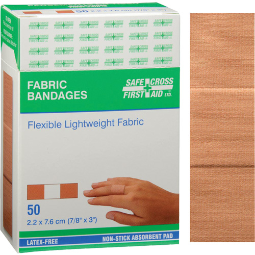 Bandages, Rectangular/Square, 3", Fabric, Non-Sterile Sécurité Médic
