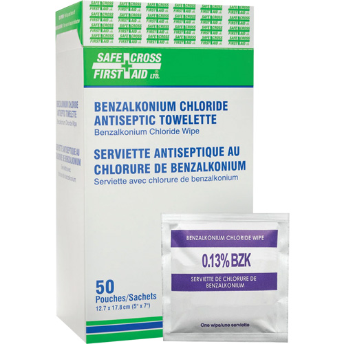 Lingettes antiseptiques au chlorure de benzalkonium, Serviette, Antiseptique Sécurité Médic