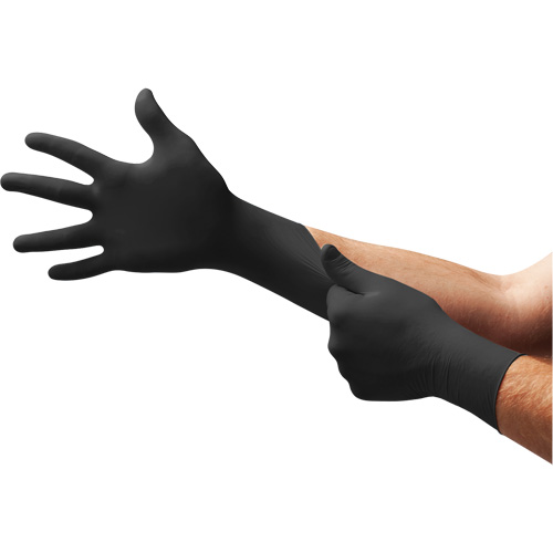 MidKnight&reg; Exam Gloves, Large, Nitrile, 4.7-mil, Powder-Free, Black, Class 2 Sécurité Médic