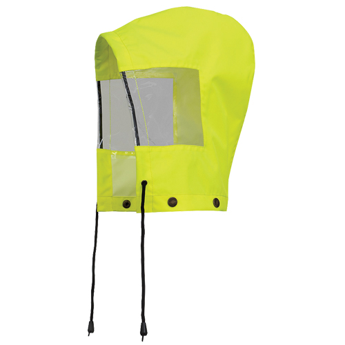 6037H Hood for Traffic Control Waterproof Safety Jacket, High Visibility Lime-Yellow, Polyester Sécurité Médic