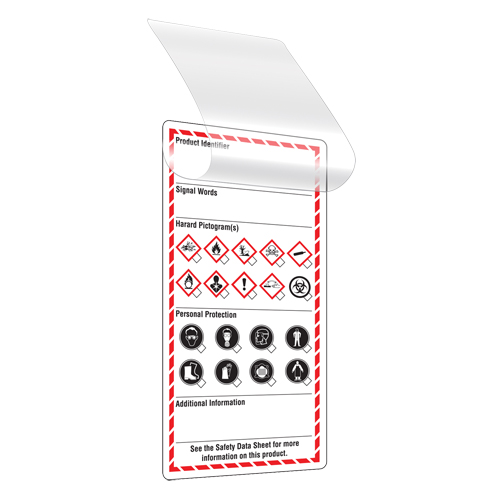 Self-Laminating Workplace Tags, Cardstock, 3" W x 6" H, English Sécurité Médic