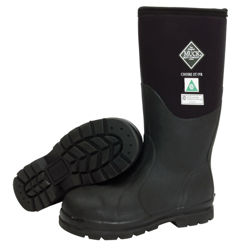 Chore Classic Airmesh-Lined Work Boots, Rubber, Steel Toe, Size 5, Puncture Resistant Sole Sécurité Médic