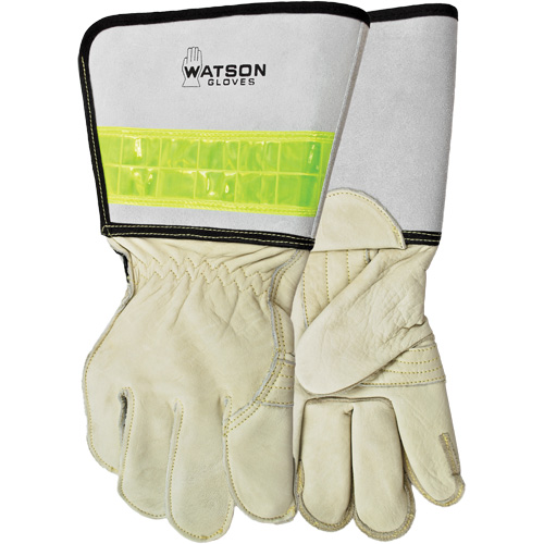 Circuit Breaker Linesman Welding Gloves, Grain Cowhide, Size Medium Sécurité Médic