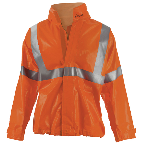 J162 310DH Utili-Gard&reg; FR Jacket, PVC, Large, Orange Sécurité Médic