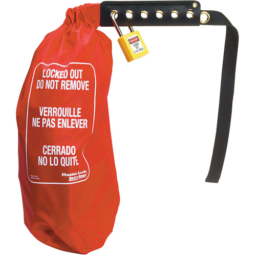 Sac de cadenassage &eacute;lectrique pour prise surdimensionn&eacute;e & contr&ocirc;le de palan, Type Prise Sécurité Médic