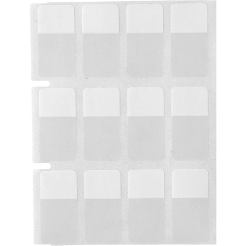 &eacute;tiquettes autoplastifiantes pour c&acirc;bles & fils de s&eacute;rie Core, Vinyle, 0,5" lo x 0,75" h, Transparent Sécurité Médic