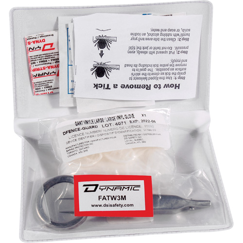 Dynamic Tick Removal Kit, Class 1 Medical Device, Resealable Plastic Bag Sécurité Médic