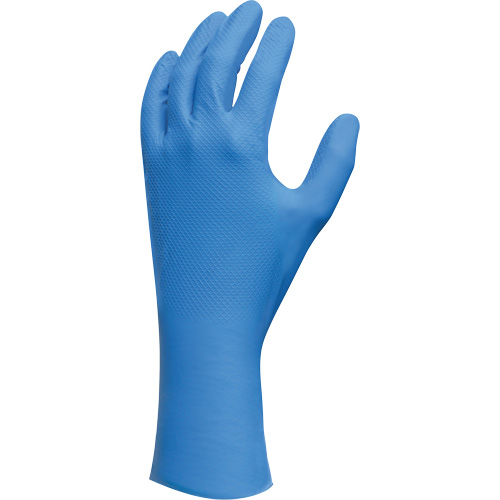 Gants l&eacute;gers, 7/Petit, Nitrile, 9 mils, Sans poudre, Bleu Sécurité Médic