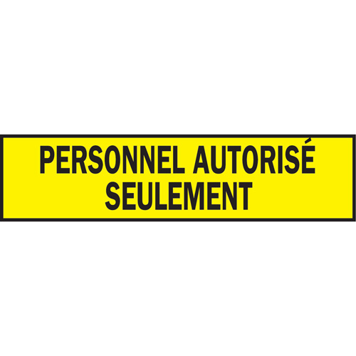 Ruban de signalisation pour barricade, Français, 3" la x 200' lo, 3,5 mils, Noir sur jaune Sécurité Médic