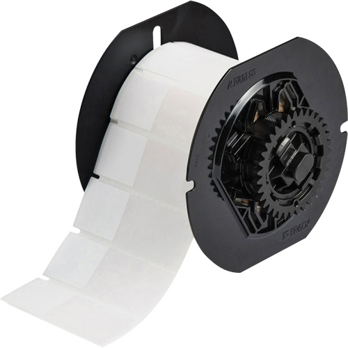 Self-Laminating Wire & Cable Label, Vinyl, 1" L x 2.6" H, Clear/White Sécurité Médic