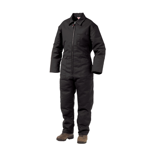Lined Twill Coveralls, Men's, Black, Size Large Sécurité Médic
