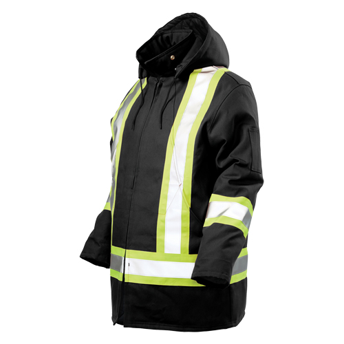 Parka de s&eacute;curit&eacute;, Noir, Grand Sécurité Médic