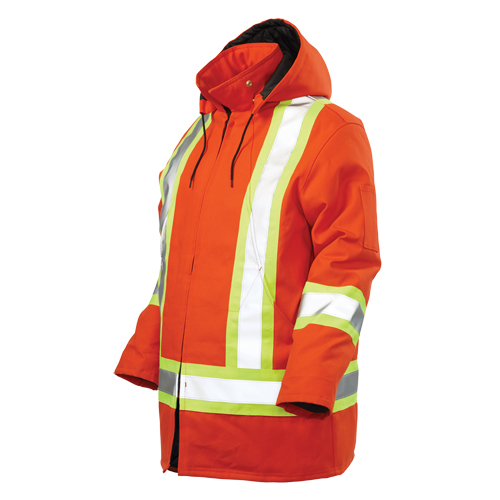 Parka de s&eacute;curit&eacute;, Orange haute visibilit&eacute;, Grand Sécurité Médic