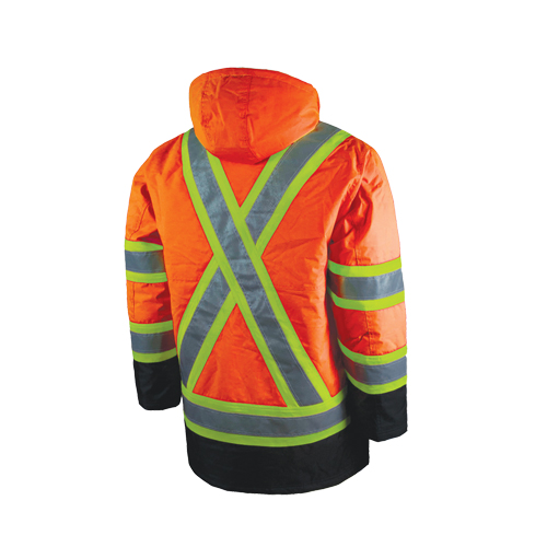 Parka de s&eacute;curit&eacute; doubl&eacute;, Orange haute visibilit&eacute;, Grand Sécurité Médic