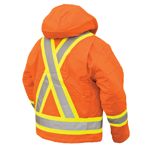 Safety Jacket, High Visibility Orange, Large Sécurité Médic
