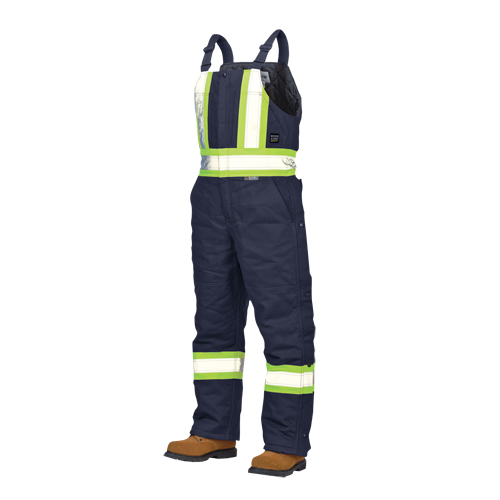 Duck Lined Safety Overalls, Cotton, Large, Navy Blue Sécurité Médic
