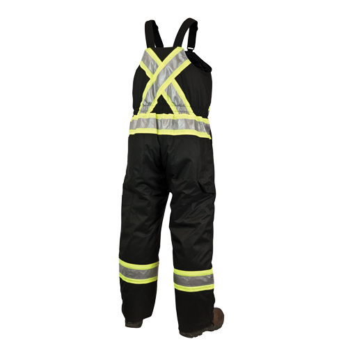 Salopettes de s&eacute;curit&eacute; doubl&eacute;e, Polyester/Polyur&eacute;thane, Grand, Noir Sécurité Médic
