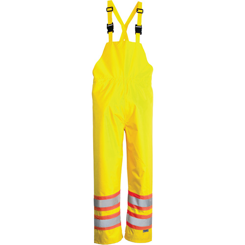 Open Road&reg; Bib Pants, Polyester, Small, High Visibility Lime-Yellow Sécurité Médic
