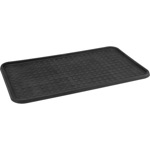 Boot Tray, Plastic, Black, 25" L x 14" W Sécurité Médic