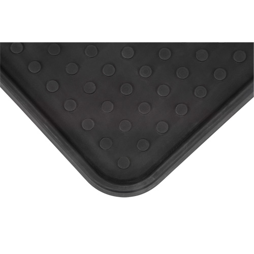 Boot Tray, Plastic, Black, 25" L x 14" W Sécurité Médic
