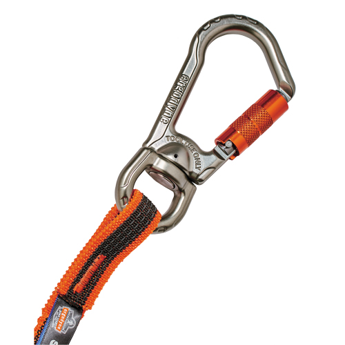 Squids&reg; 3109F(x) Double-Locking Tool Lanyard with Swivel, Bungee, Carabiner/Loop Sécurité Médic