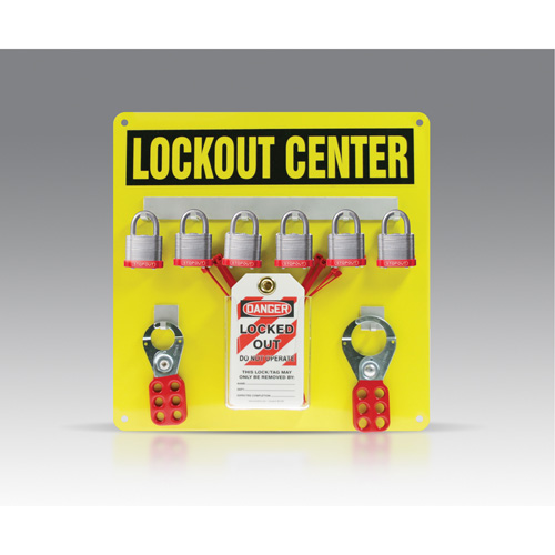 Hanger Board Kit, Laminated Steel Padlocks, 6 Padlock Capacity, Padlocks Included Sécurité Médic