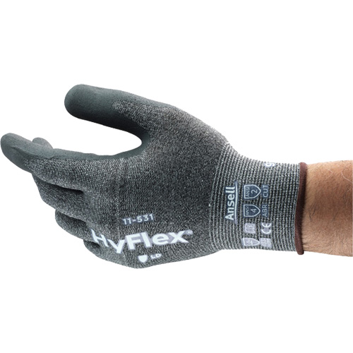 Hyflex&reg; Cut-Resistant Coated Glove, 6, Nitrile Coating, 18 Gauge, Nylon Shell Sécurité Médic