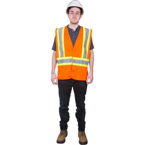 Veste de s&eacute;curit&eacute; pour la circulation, Orange haute visibilit&eacute;, 2T-Grand, Polyester Sécurité Médic