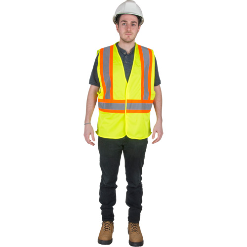 Veste de s&eacute;curit&eacute; pour la circulation, Jaune lime haute visibilit&eacute;, 2T-Grand, Polyester Sécurité Médic