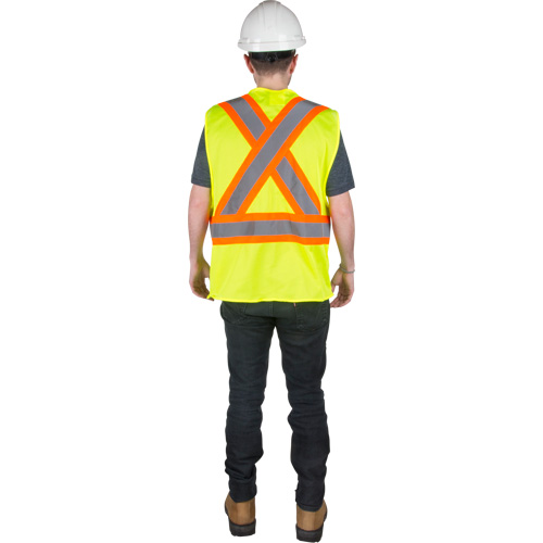 Veste de s&eacute;curit&eacute; pour la circulation, Jaune lime haute visibilit&eacute;, 2T-Grand, Polyester Sécurité Médic