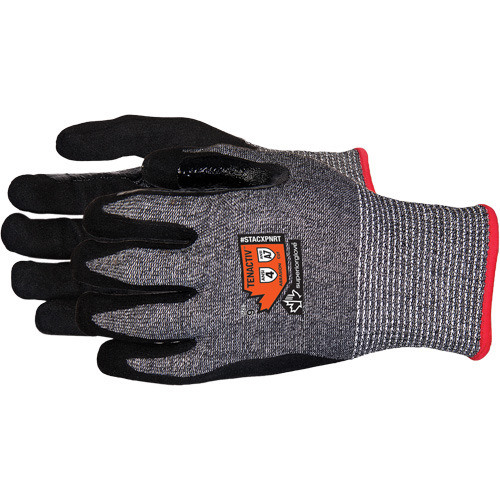 Composite-Knit Cut-Resistant Gloves, Size Medium/8, 13 Gauge, Foam Nitrile Coated, Stainless Steel/HPPE/TenActiv Shell, ASTM ANSI Level A7 Sécurité Médic