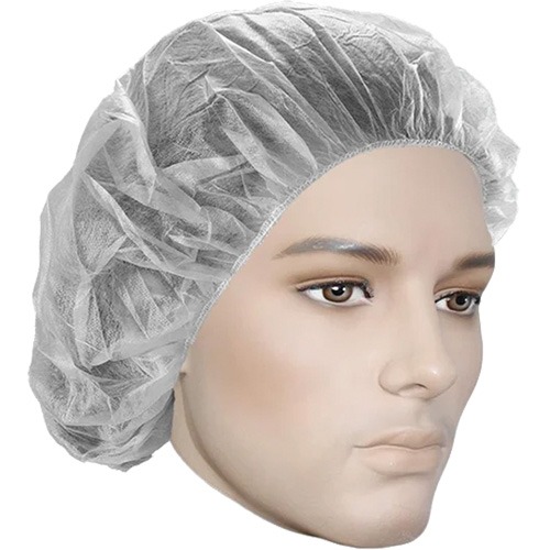Bonnets bouffants, Polypropyl&egrave;ne, 18", Blanc Sécurité Médic