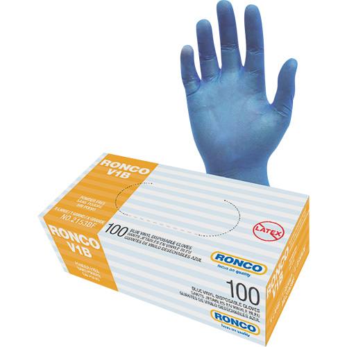 Gants jetables, T-Grand, Vinyle, 3 mils, Sans poudre, Transparent Sécurité Médic