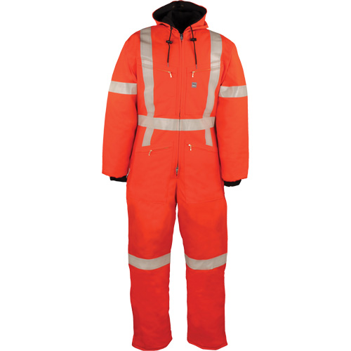 Reflective Insulated Coveralls, Small, Orange Sécurité Médic