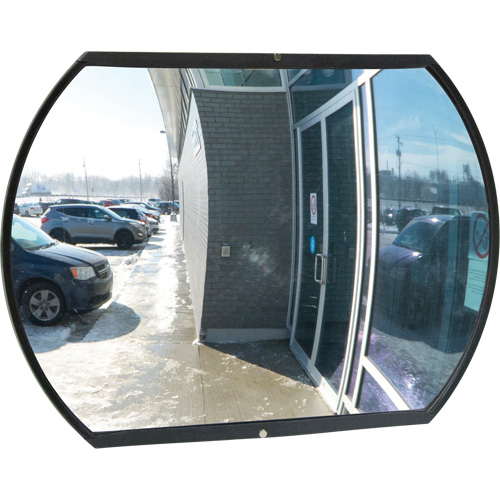 Miroir convexe rectangulaire/rond avec support, 18" h x 26" la, Int&eacute;rieur/Ext&eacute;rieur Sécurité Médic