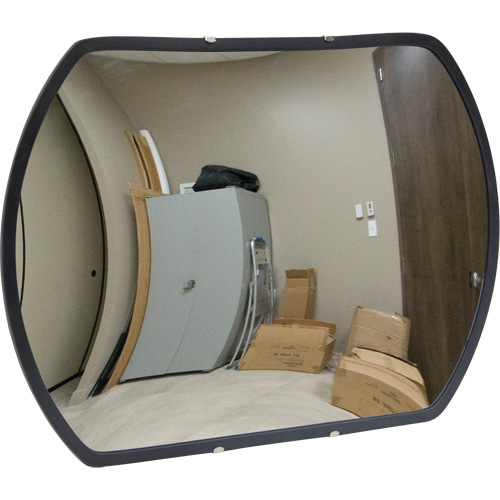 Miroir convexe rectangulaire/rond avec support, 20" h x 30" la, Int&eacute;rieur/Ext&eacute;rieur Sécurité Médic