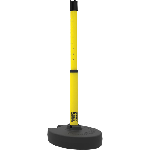 PLUS Barrier Post Set Receiver, 42" High, Yellow Sécurité Médic