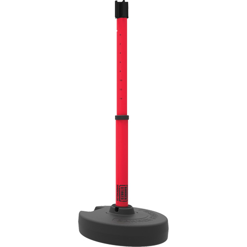PLUS Barrier Post Set Receiver, 42" High, Red Sécurité Médic